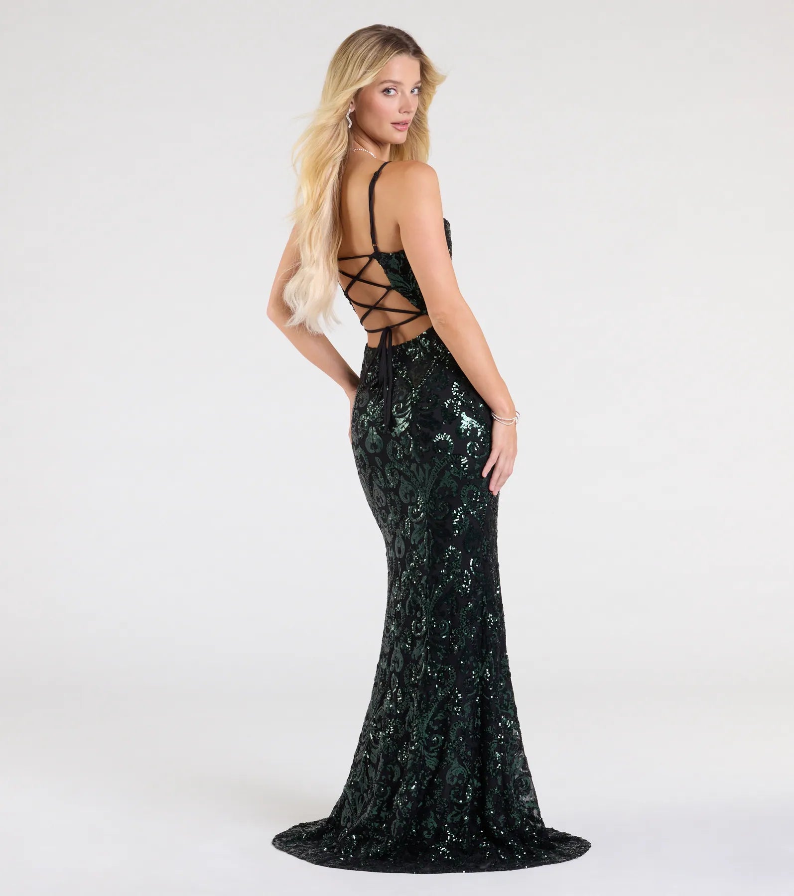 Gabrielle Formal Sequin Long Dress