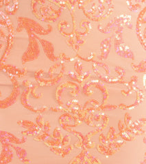 Zadie Lace-Up High Slit Sequin Formal Dress