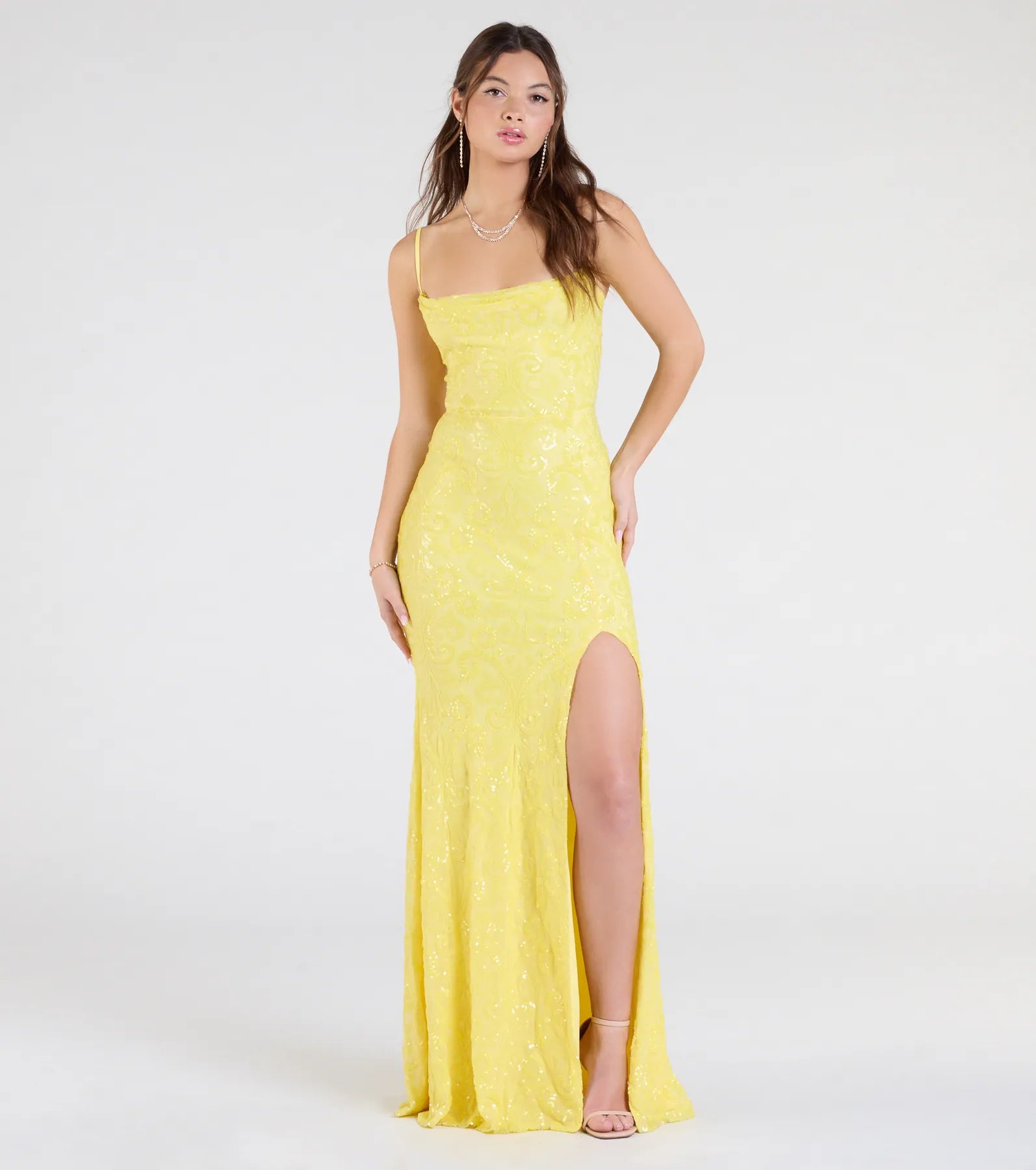 Gabrielle Formal Sequin Long Dress