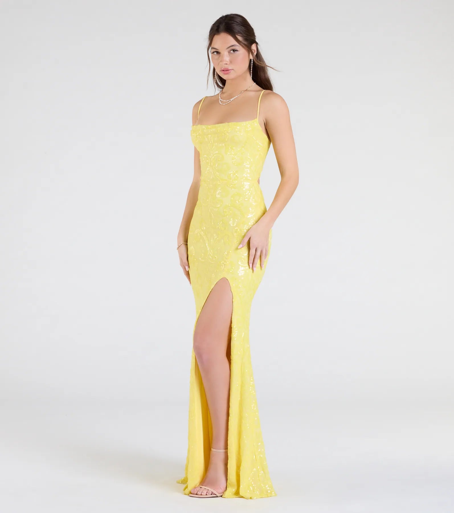 Gabrielle Formal Sequin Long Dress