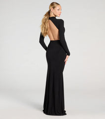 Vienna Long Sleeve Open Back Bodycon Formal Dress