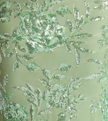 Lexie Floral Sequin Lace-Up Mermaid Dress