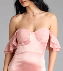 Cordella Sweetheart Mermaid Sit Satin Formal Dress