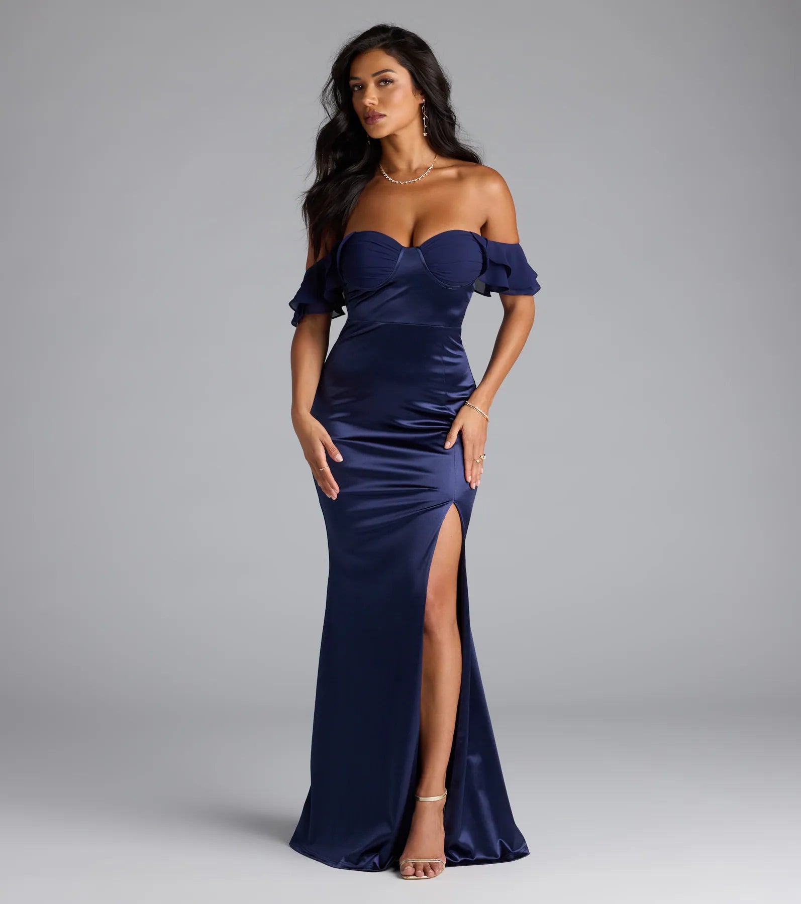Cordella Sweetheart Mermaid Sit Satin Formal Dress