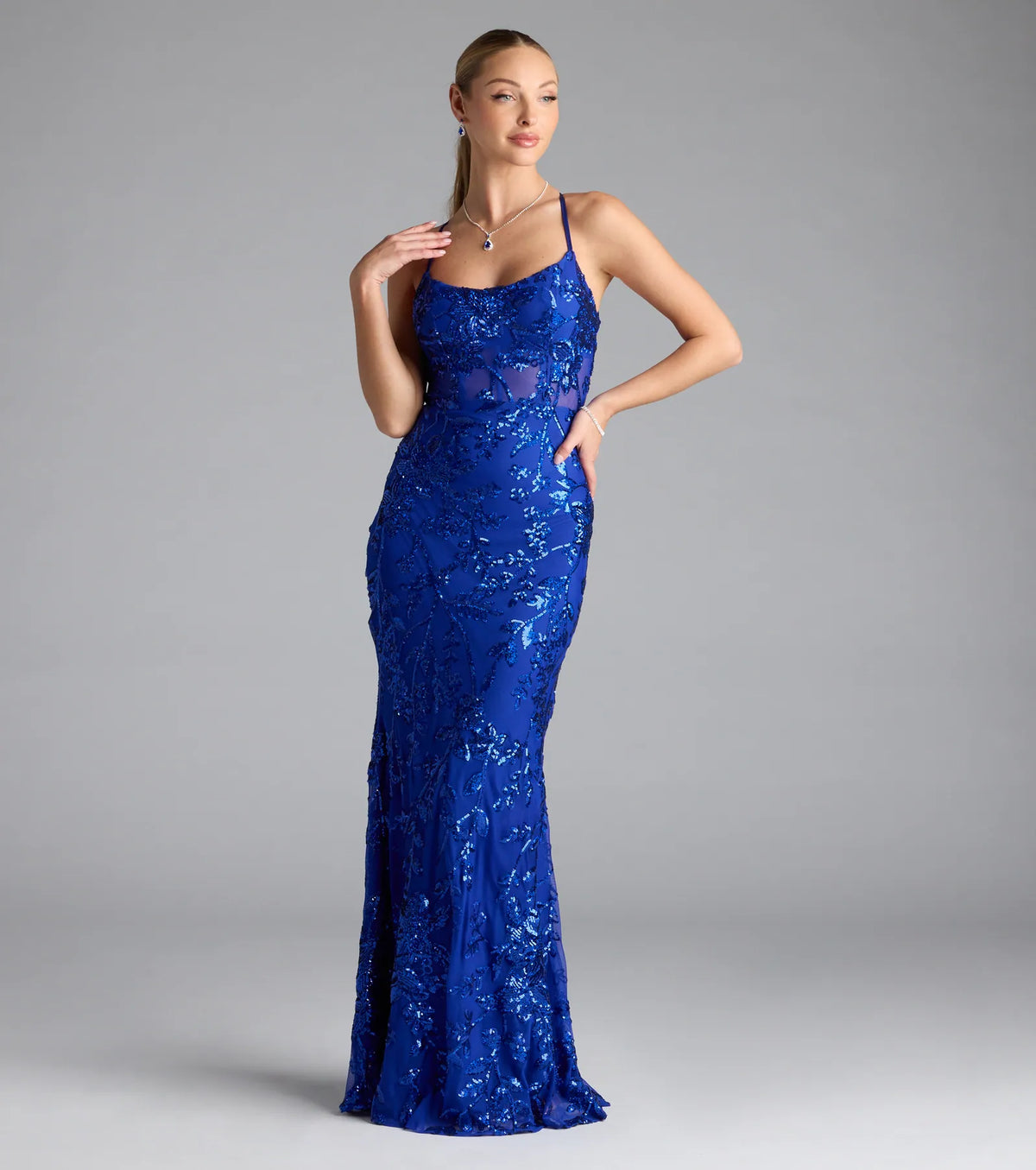 Artemis Open Back Mermaid Sequin Formal Dress