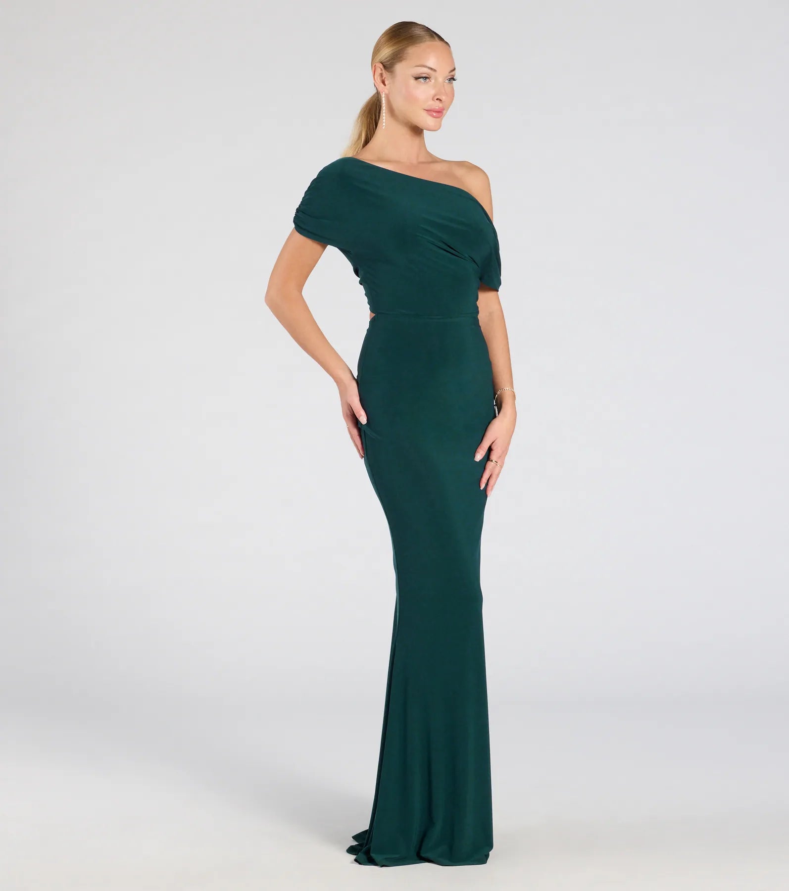 Raven Off-Shoulder Cutout Mermaid Formal Dress