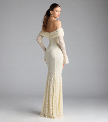 Blakely Off-The-Shoulder Mermaid Lace Formal Dress
