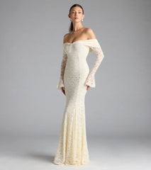 Blakely Off-The-Shoulder Mermaid Lace Formal Dress