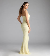 Kaylie V-Neck Bodycon Sequin Bead Formal Dress