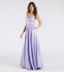 Hattie Glitter Corset Lace-Up Ball Gown