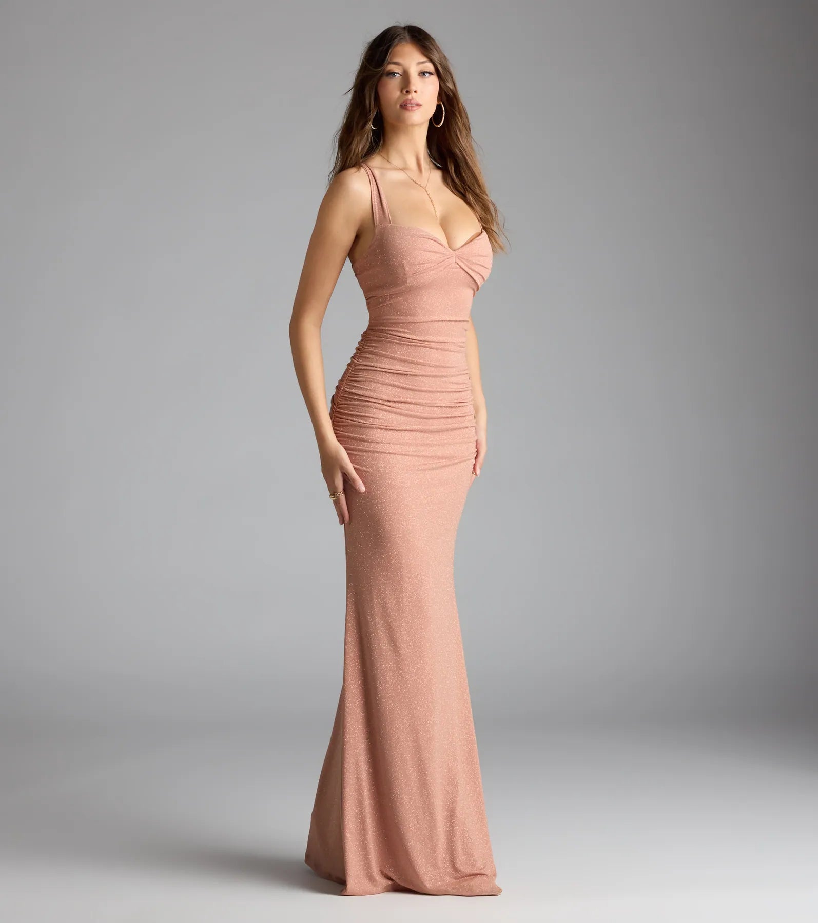 Tatiana Lace-Up Mermaid Glitter Formal Dress