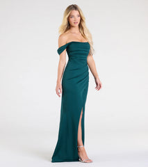 Grace Off-The-Shoulder Wrap Mermaid Formal Dress