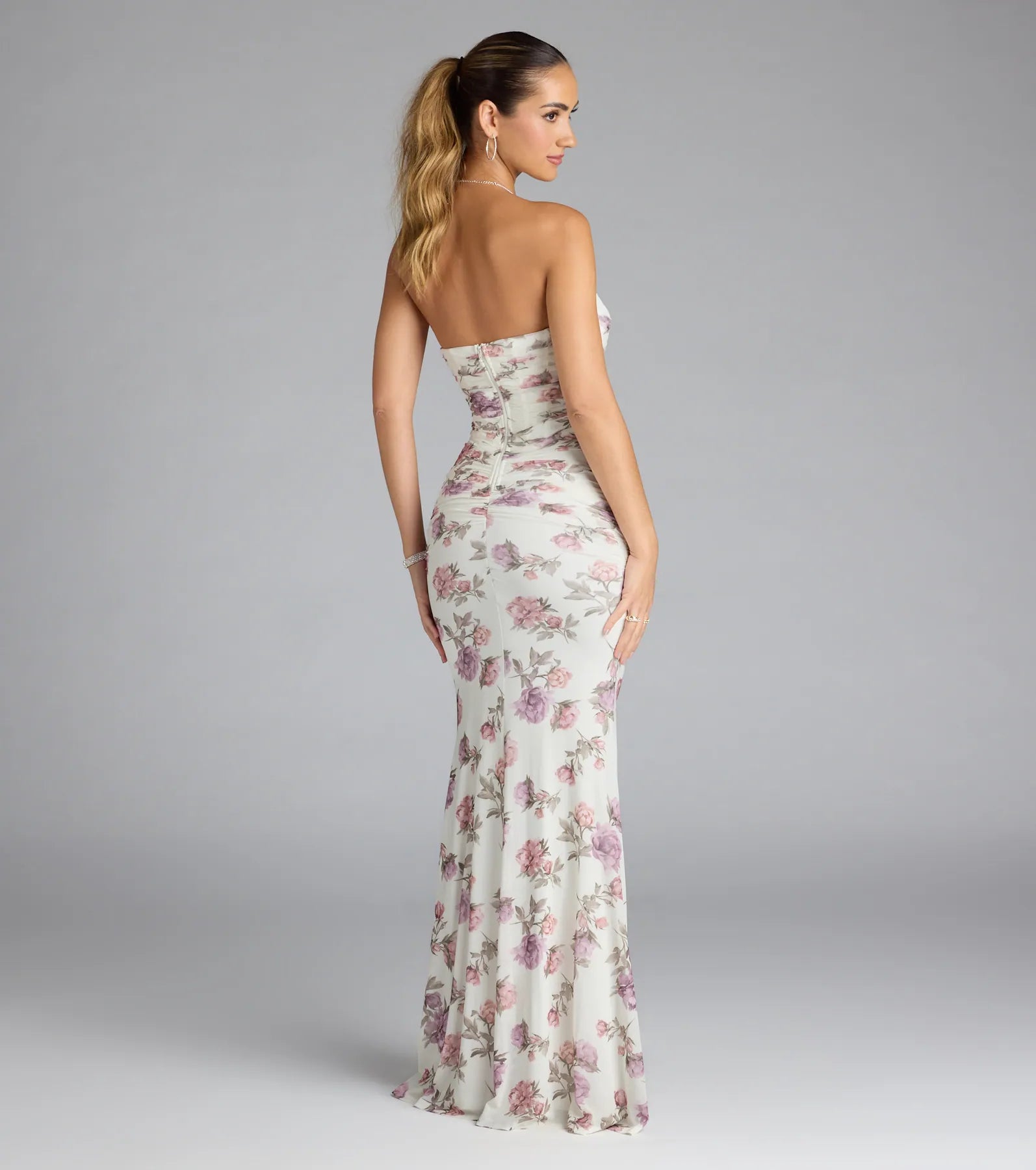 Maribelle Corset Floral Mermaid Formal Dress