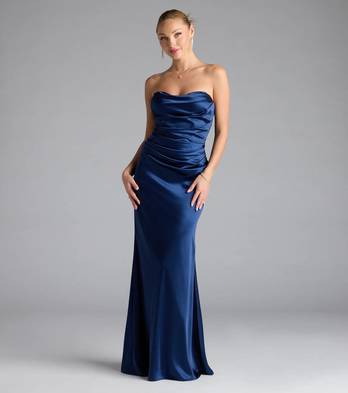 Colette Strapless Mermaid Satin Formal Dress