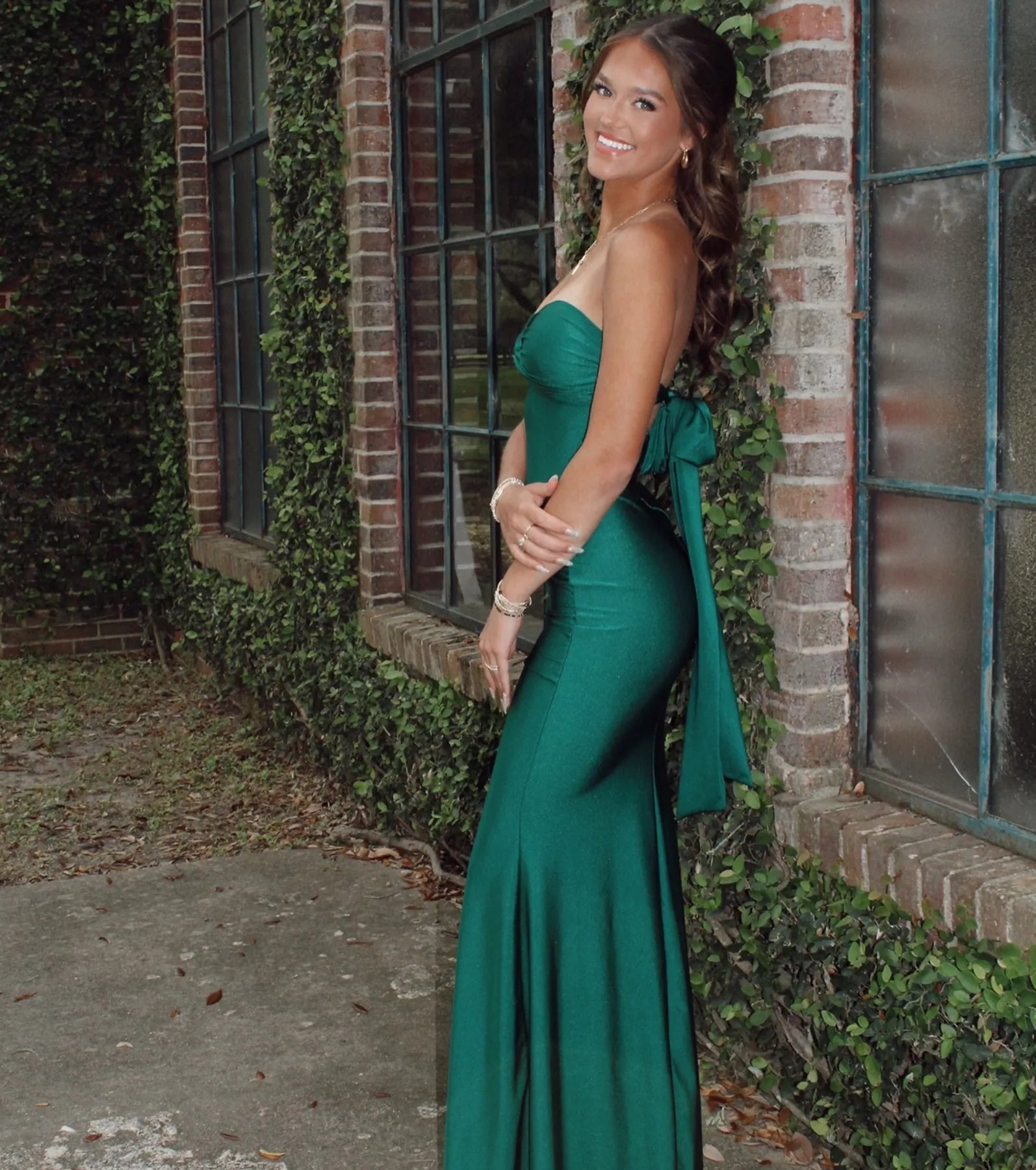 Kimberly Strapless Tie-Back Mermaid Formal Dress