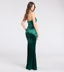 Lilyana Sweetheart Slit Satin Formal Dress