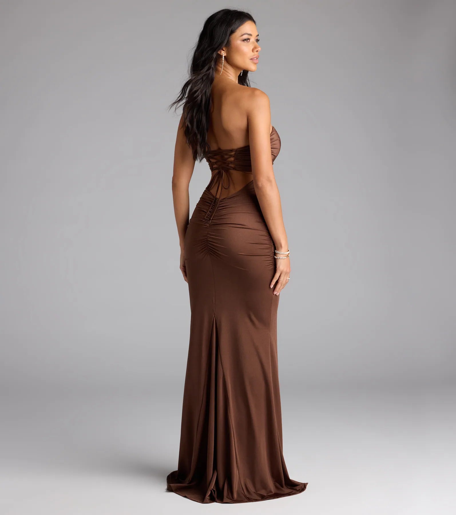 Georgina Strapless Lace-Up Mermaid Formal Dress