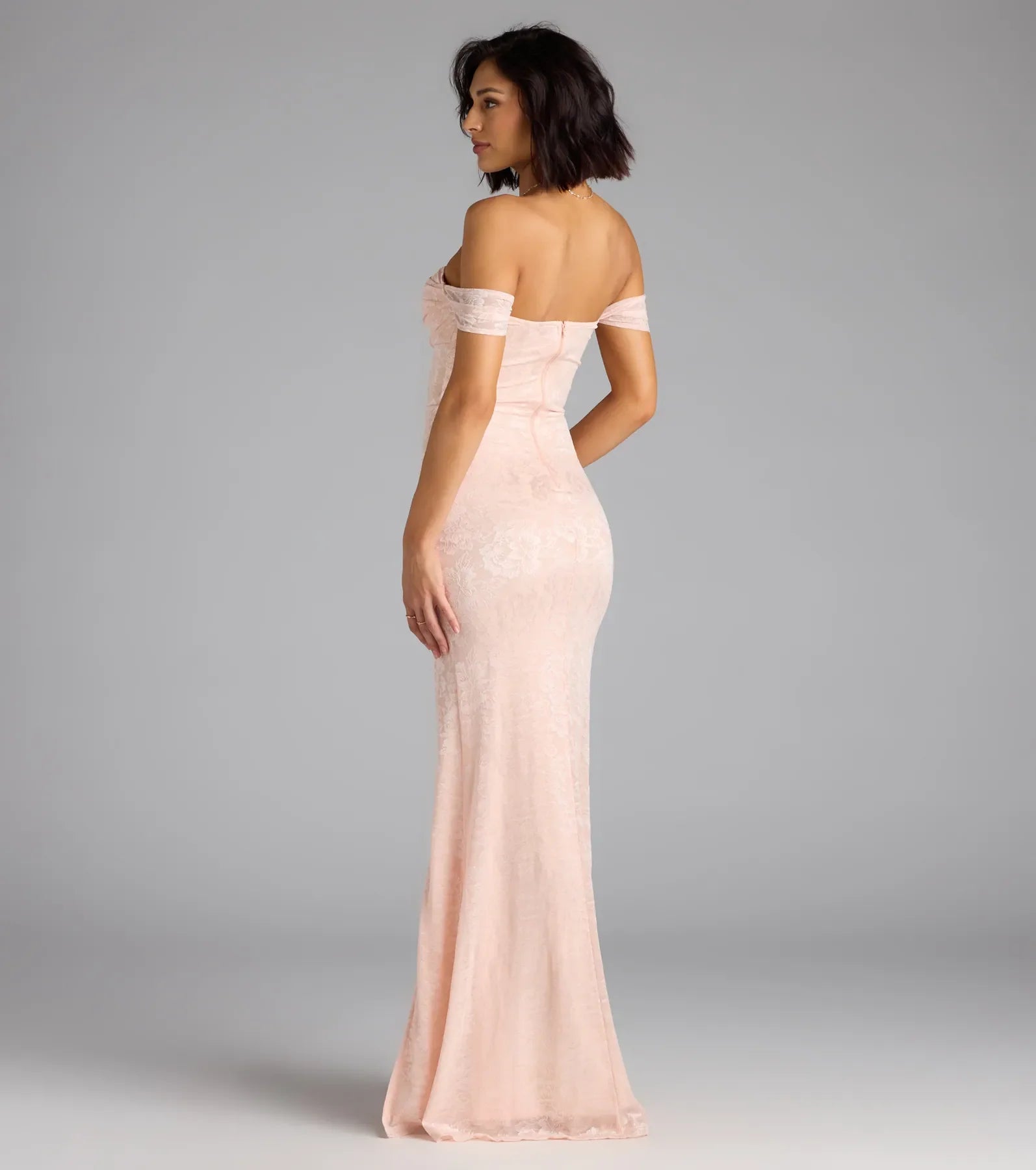 Candence Corset Mermaid Lace Formal Dress