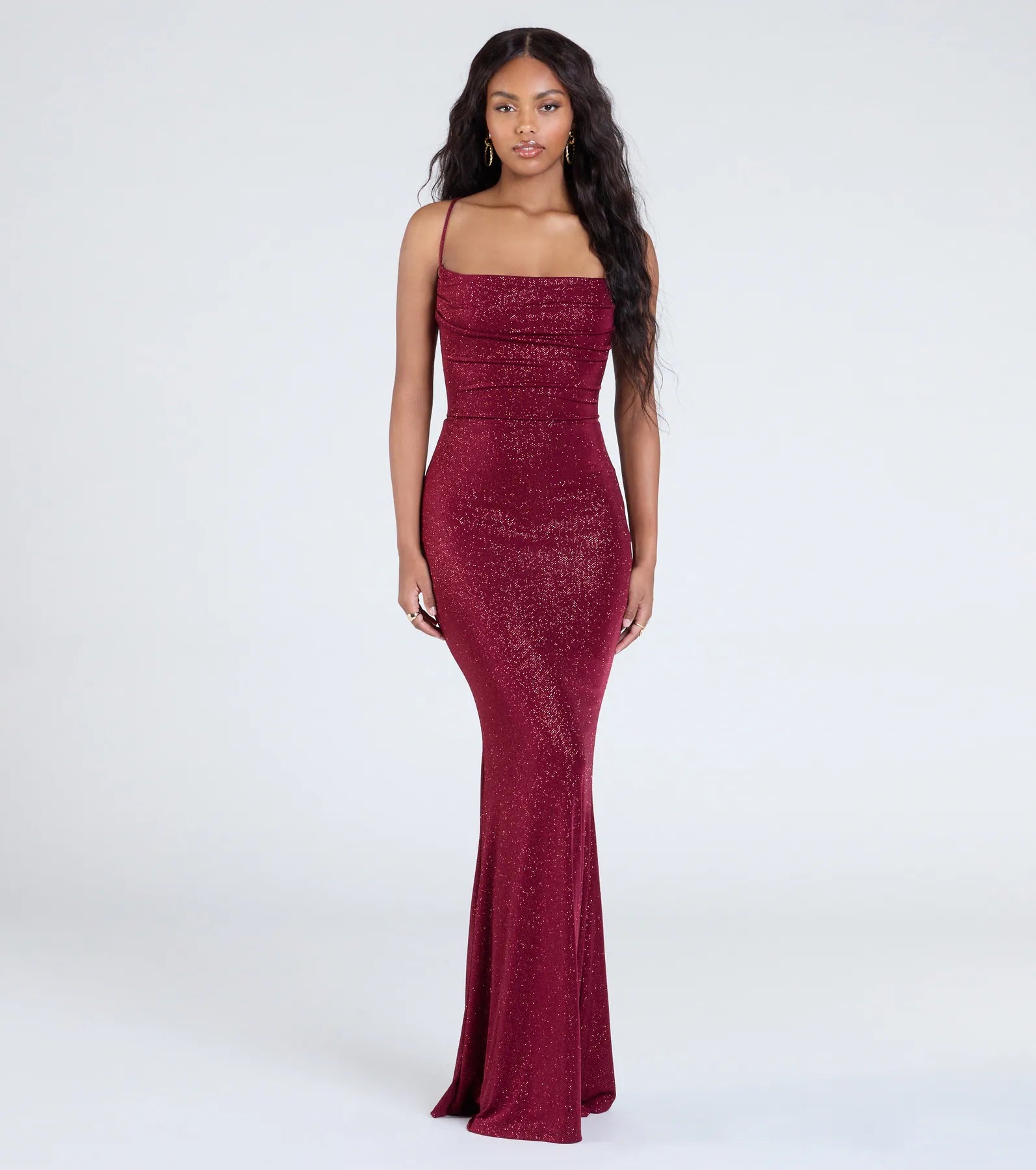 Joan Lace-Up Mermaid Glitter Formal Dress