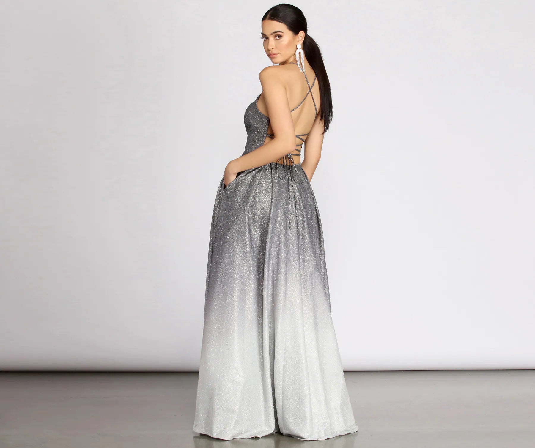 Gemma Shine Ombre Tulle Gown