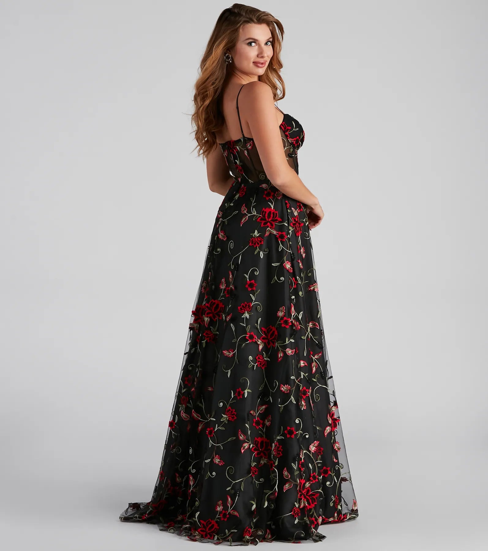 Katherine Floral Detailed Ball Gown