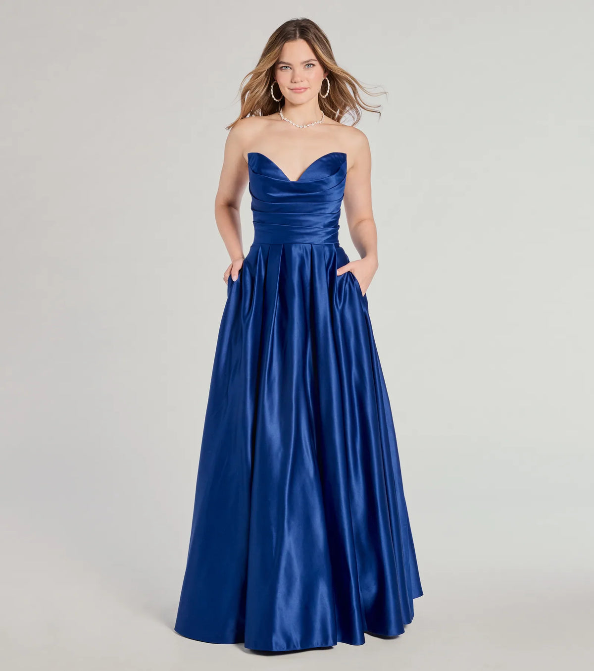 Ruth Strapless Sweetheart A-Line Satin Ball Gown