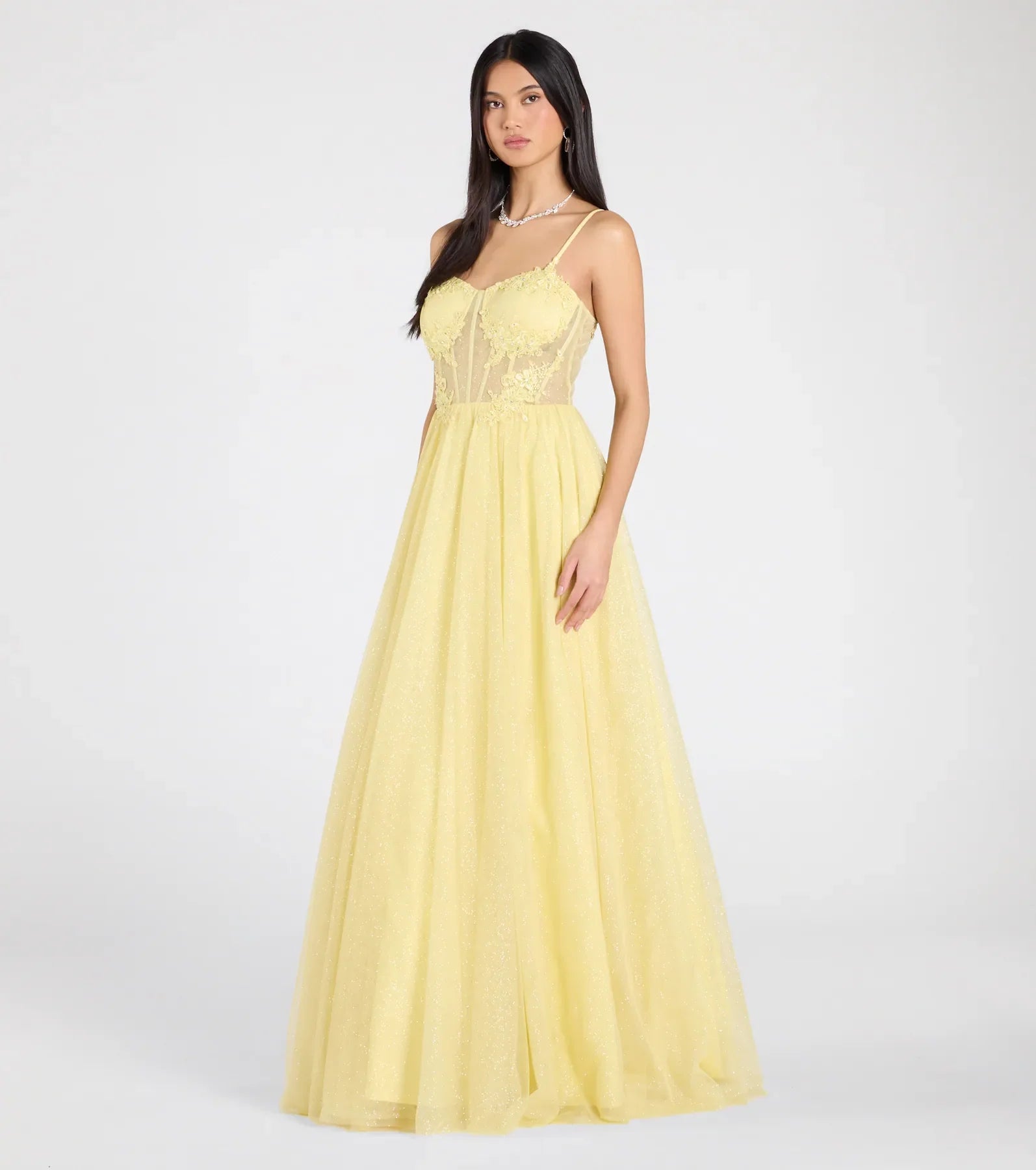 Tia Sweetheart Lace Applique A-Line Ball Gown