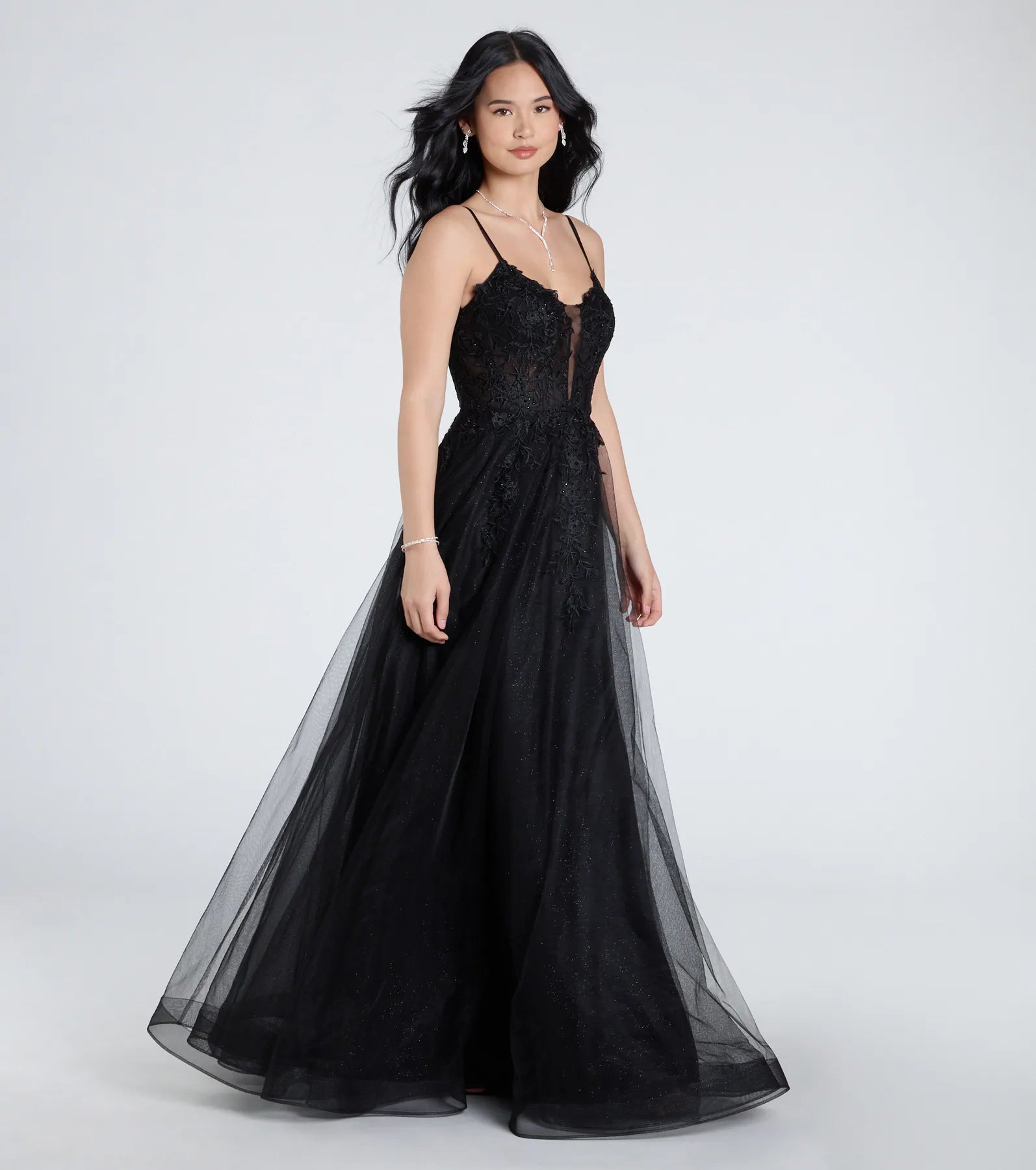 Alessa Lace-Up Corset A-Line Ball Gown