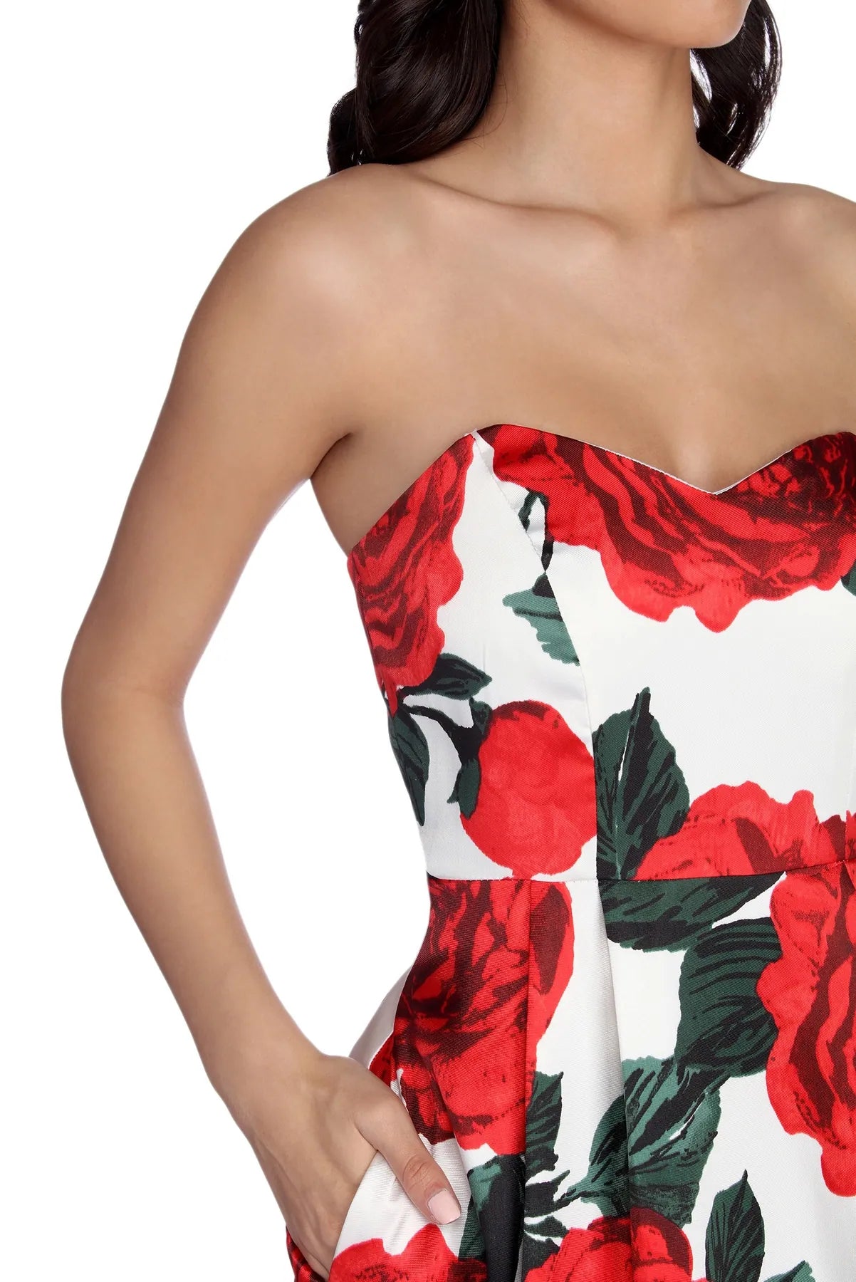 Alayah Floral Satin Ball Gown