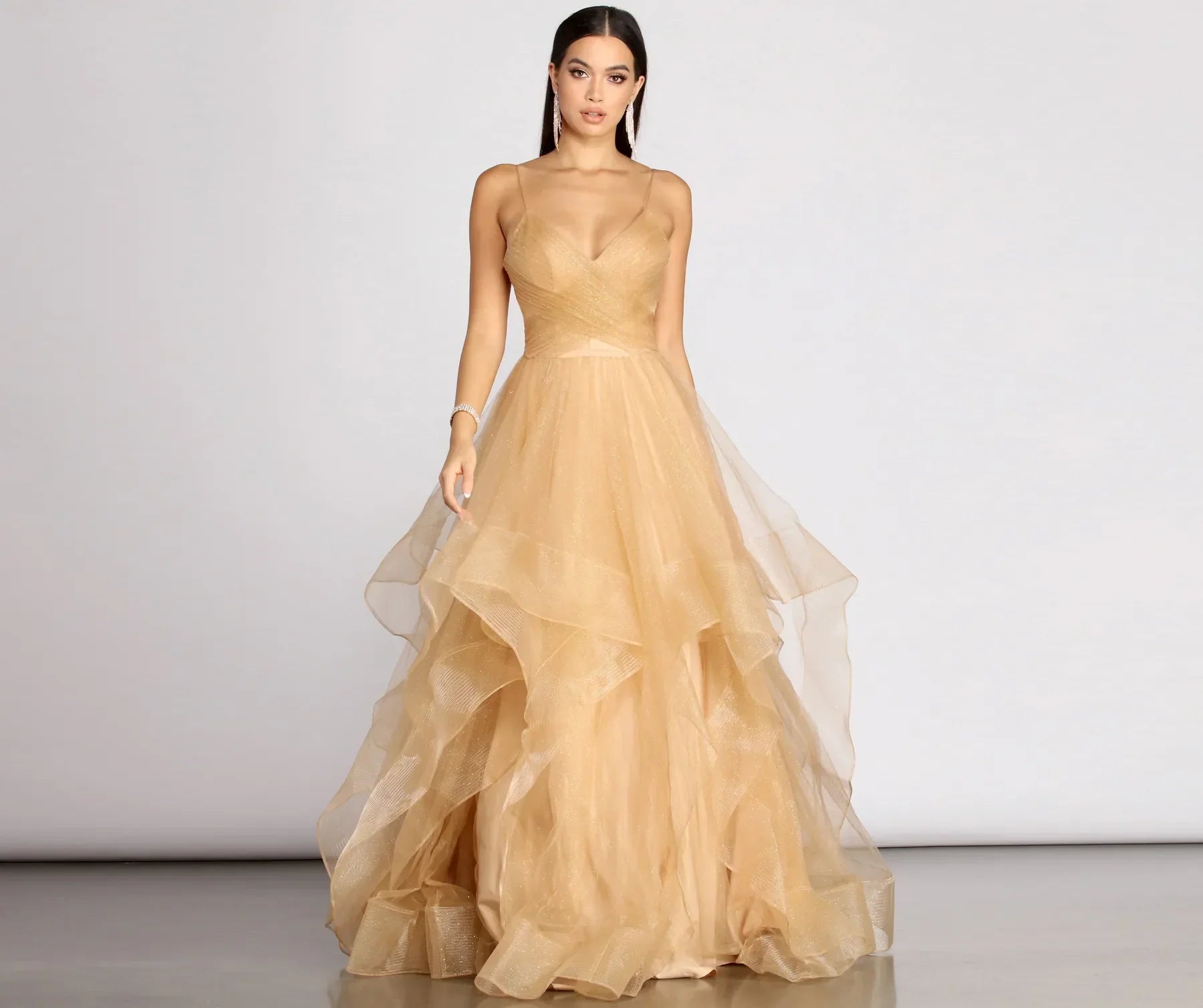 Marianne Tulle Glitter Ball Gown