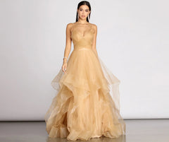 Marianne Tulle Glitter Ball Gown
