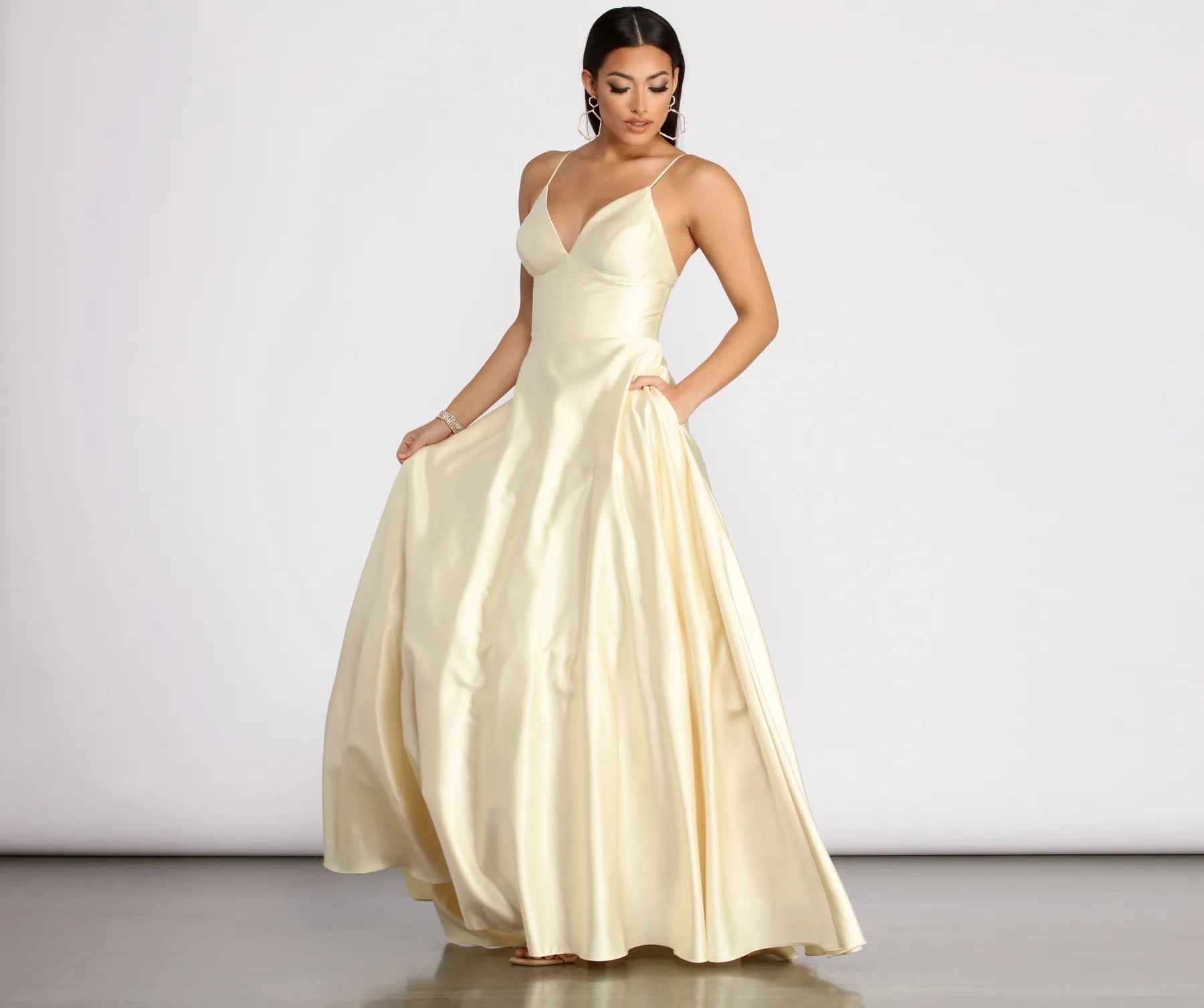 Mary-Kate Satin Ball Gown
