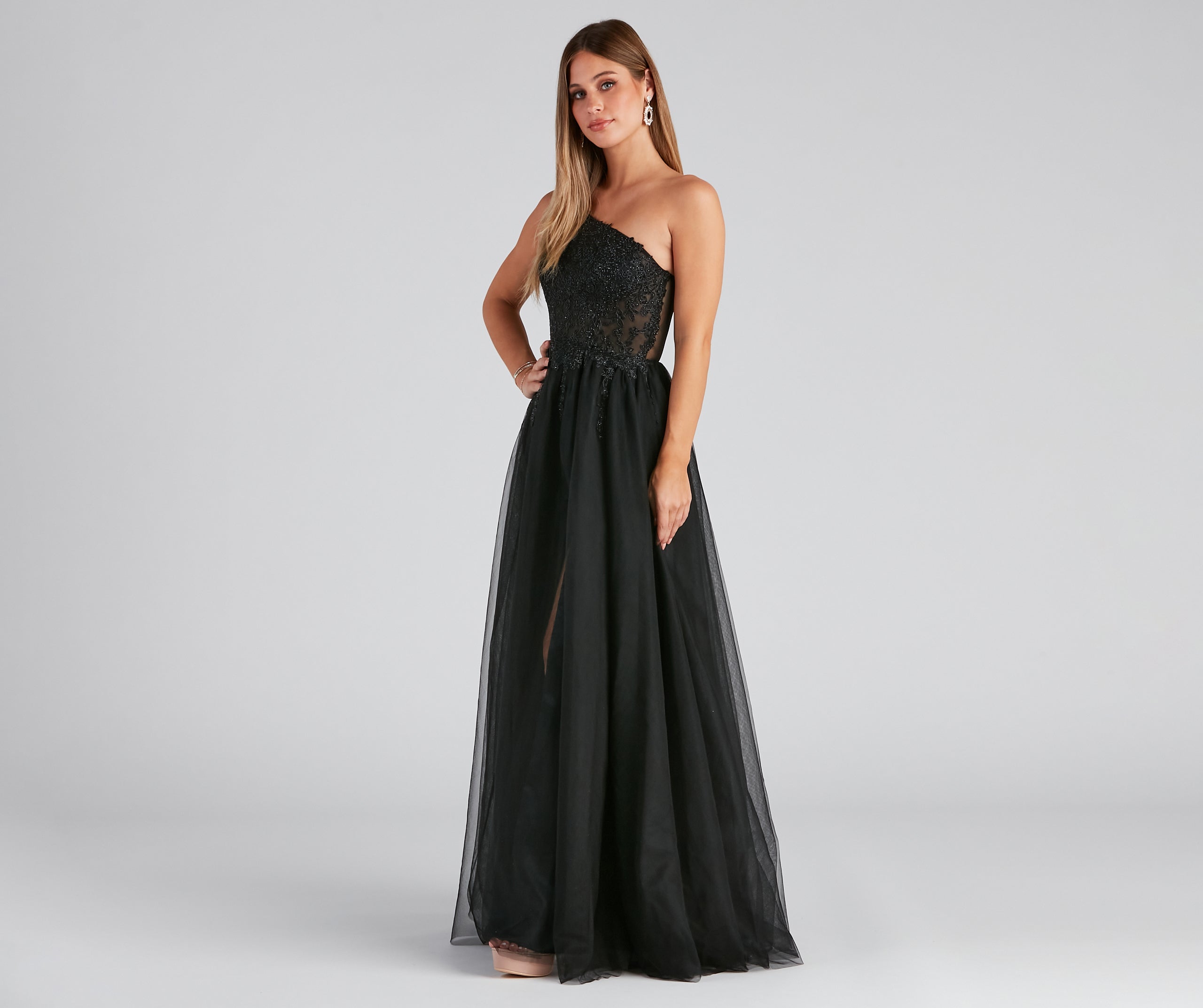Laine Formal One-Shoulder Ball Gown