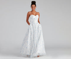 Mel Formal Glitter Corset Ball Gown