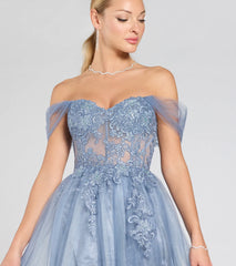 Yarelis Corset A-Line Glitter Tulle Ball Gown