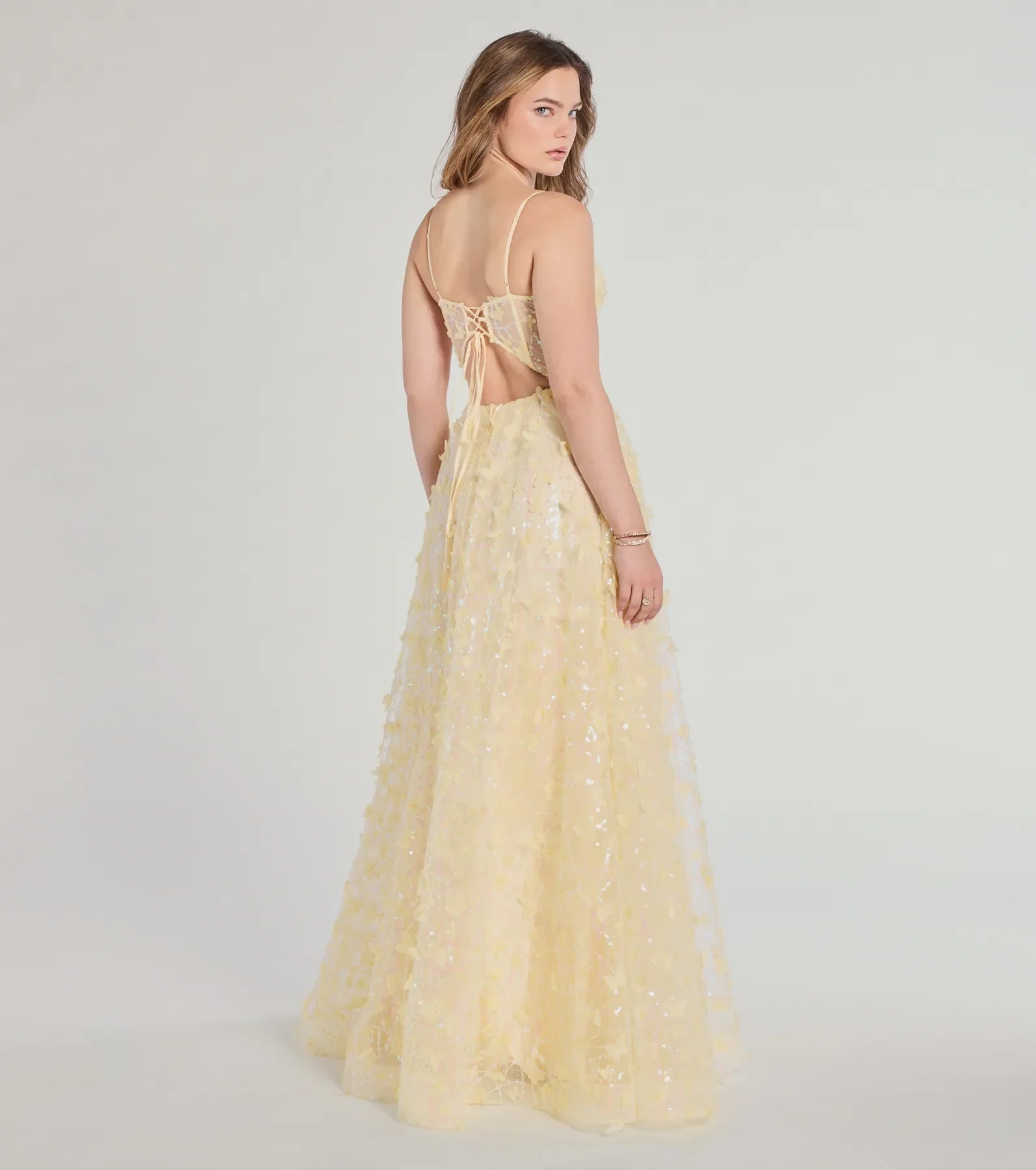 Kallie Butterfly Mesh A-Line Ball Gown