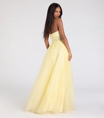 Gwen Strapless Corset A-Line Glitter Ball Gown