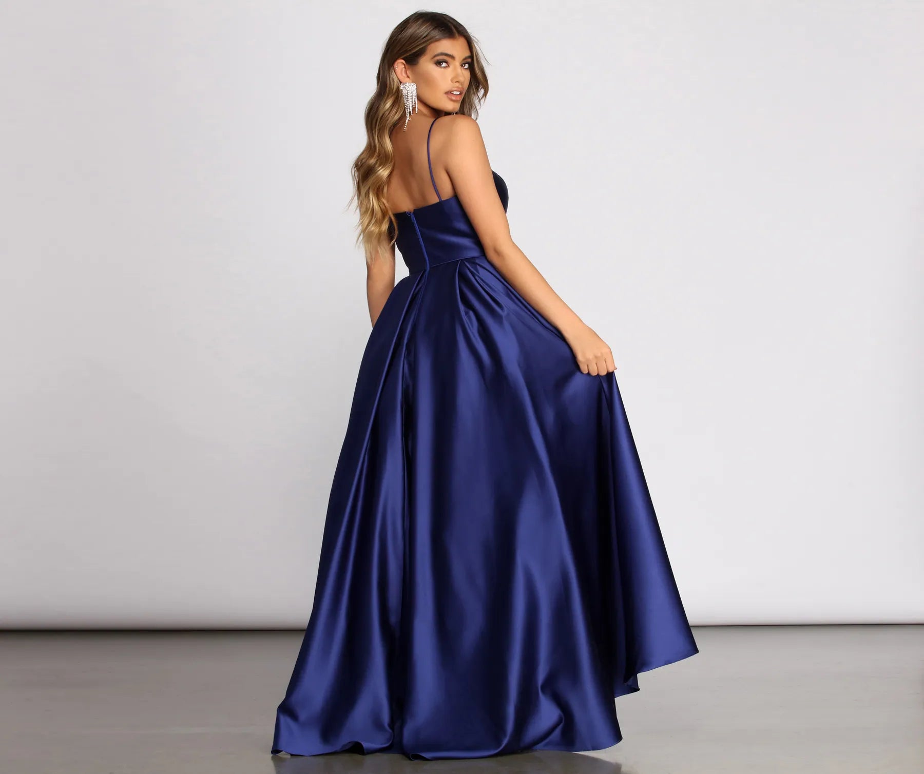 Harper Formal Satin Ball Gown