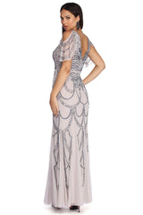 Francine Formal Beaded Chiffon Dress