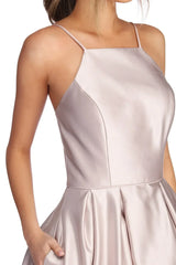 Harper Formal Satin Ball Gown