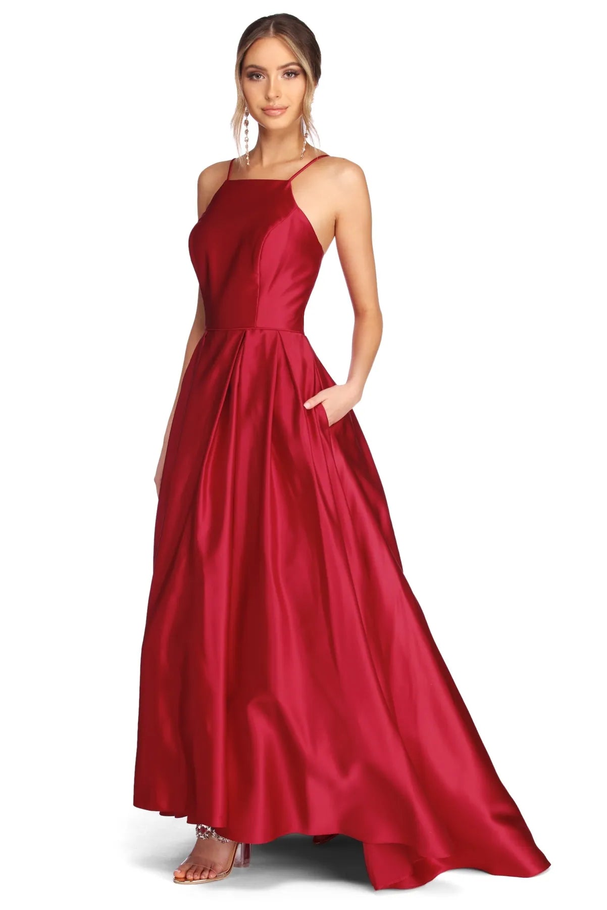 Harper Formal Satin Ball Gown