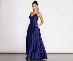 Mary-Kate Satin Ball Gown
