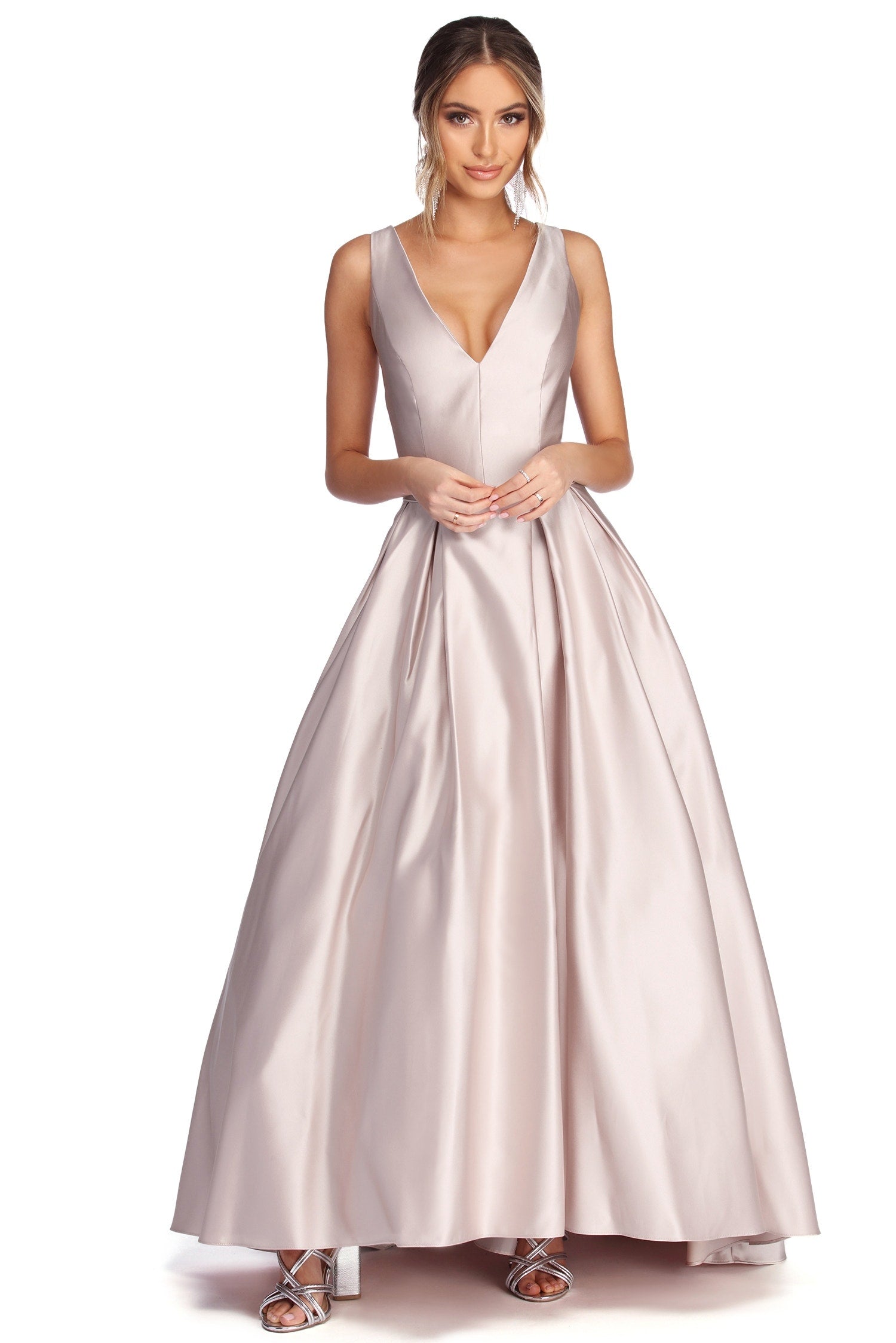 Reina Stunning Satin Ball Gown