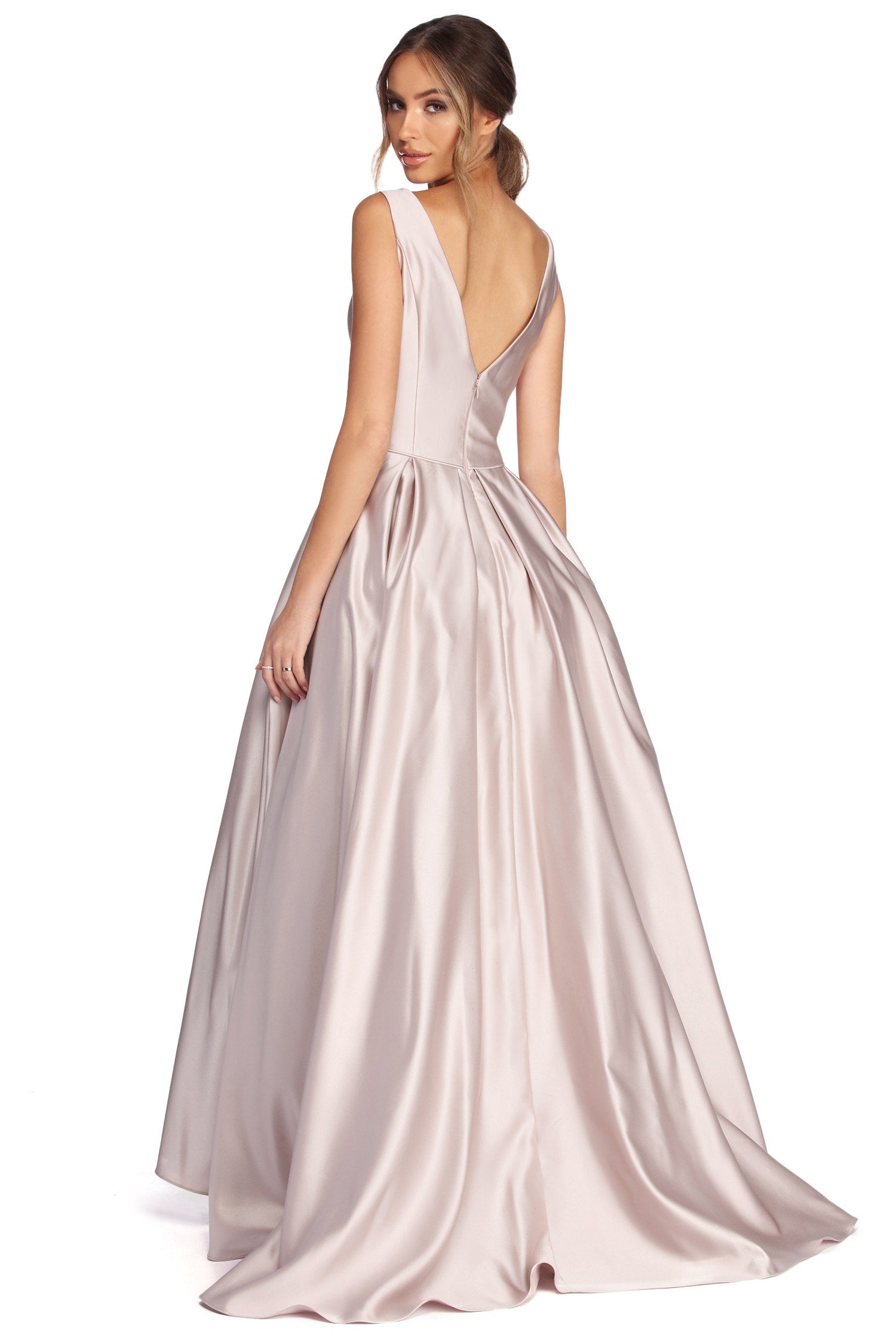 Reina Stunning Satin Ball Gown
