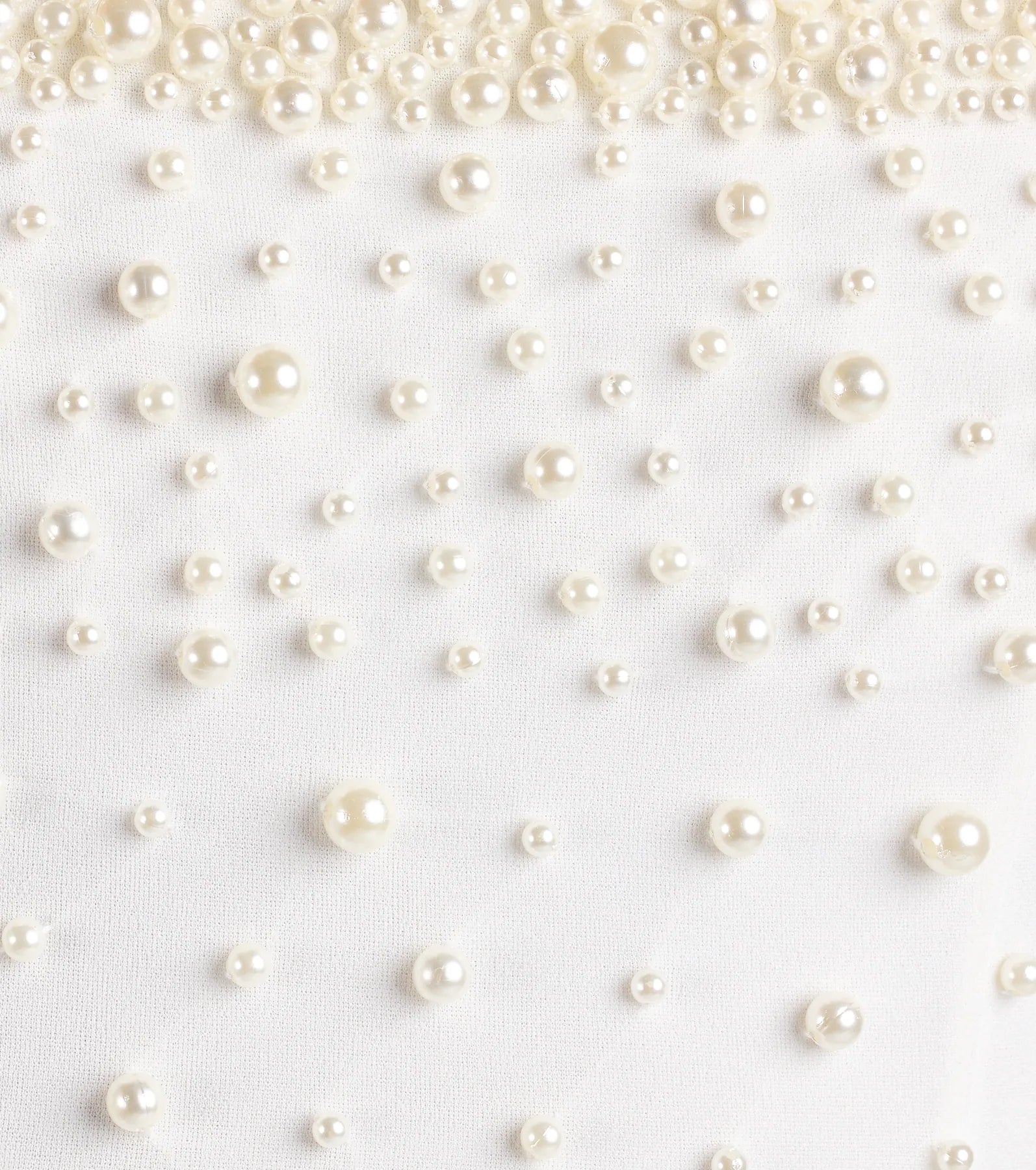 Chic Glamour Pearl Trim Mini Dress