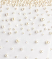 Chic Glamour Pearl Trim Mini Dress