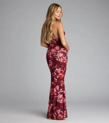 Own the Bloom Floral Strappy Halter Maxi