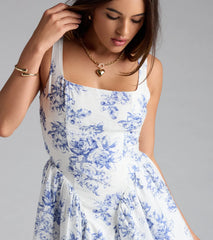Charming Impression Floral Skater Dress