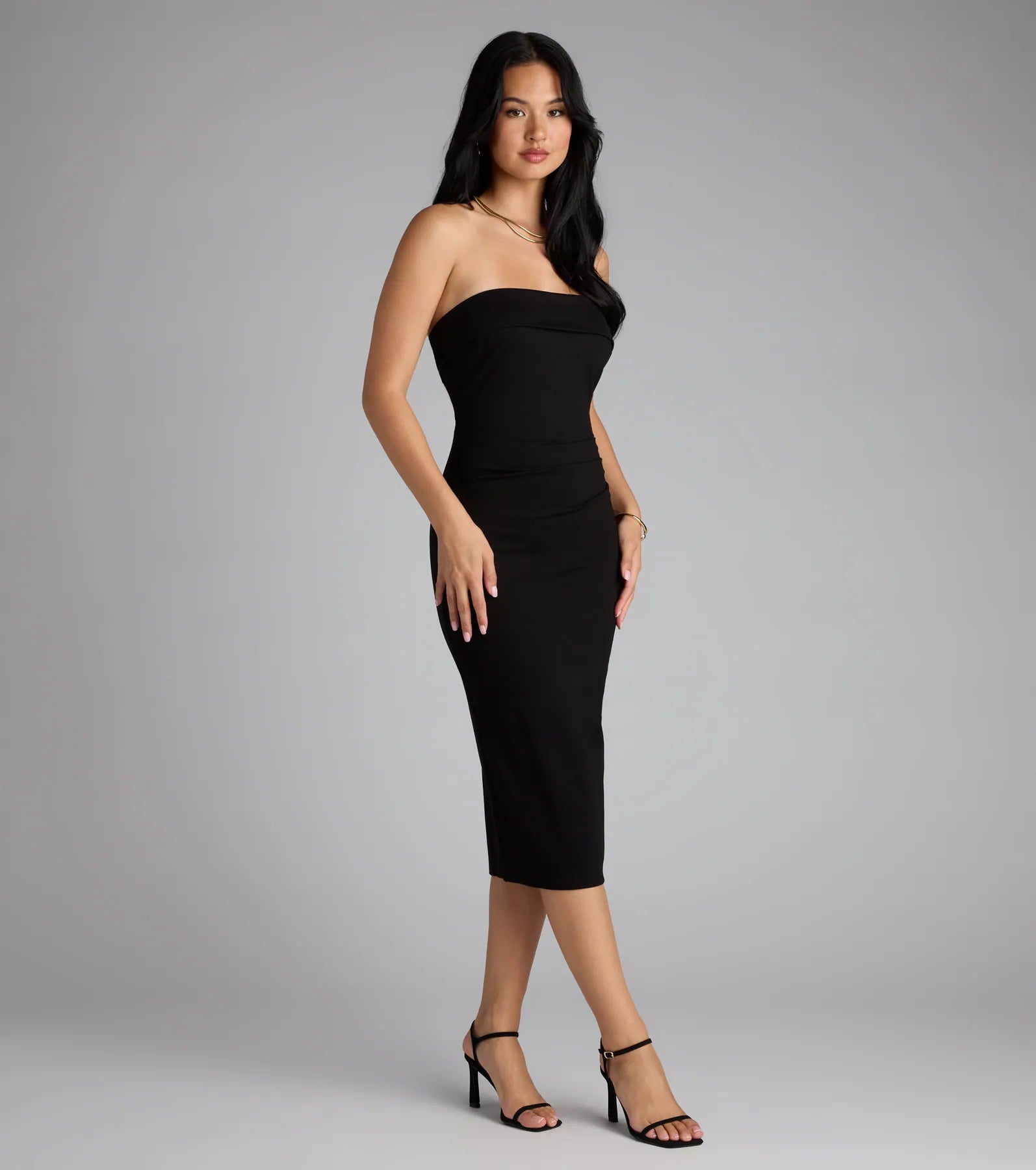 Simply Fab Ponte Knit Midi Tube Dress