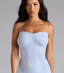 Sultry Sweet Lace Bodycon Midi Dress